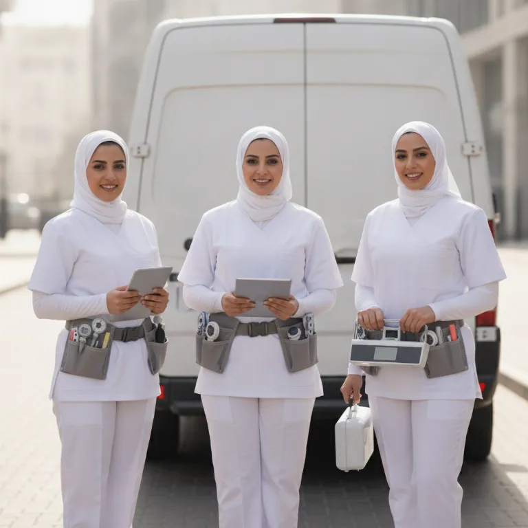 قابلة فريق في لهباب